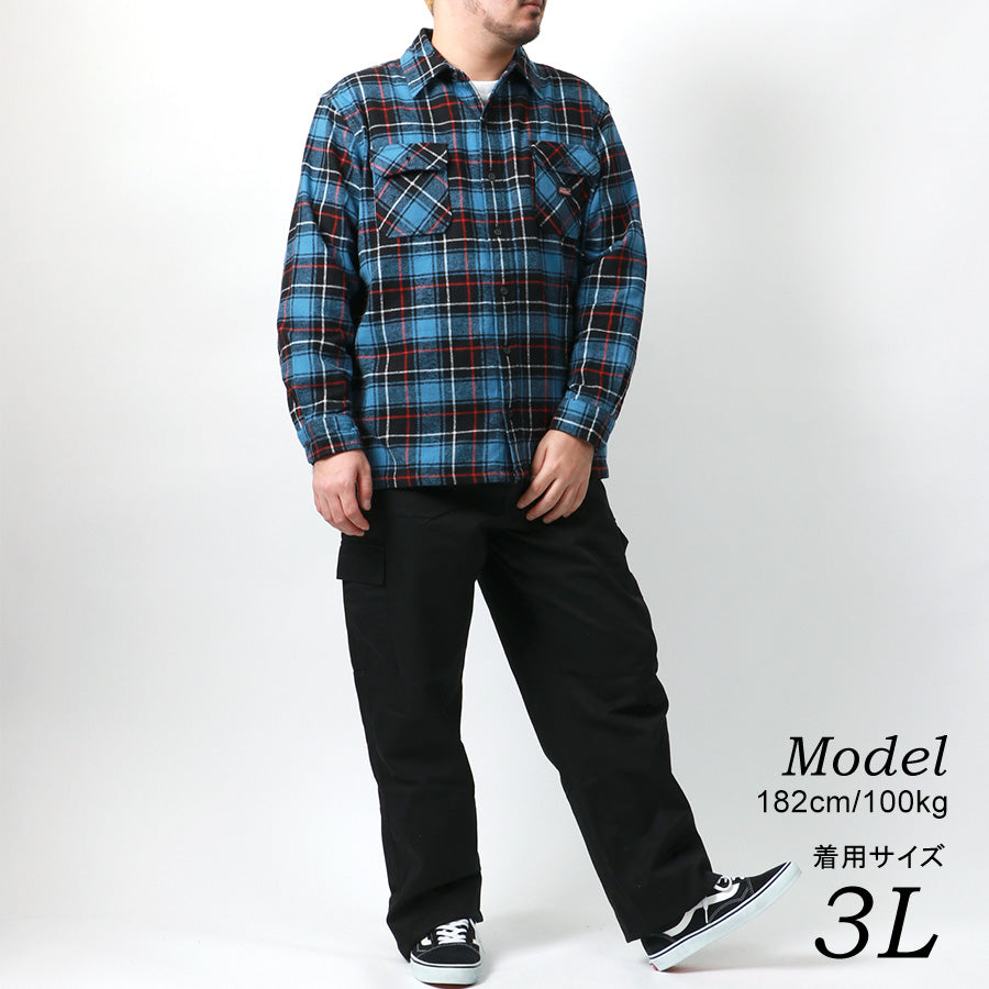 【大きいサイズ】Dickies ディッキーズ 大きいサイズ キングサイズ 起毛 レギュラーシャツ チェックシャツ(6842280593)