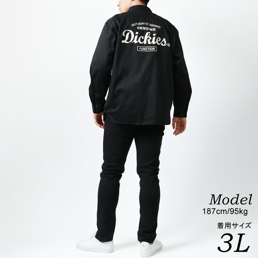 【大きいサイズ】Dickies ディッキーズ 大きいサイズ ツイル バック ロゴ プリント シャツ(6842280598)