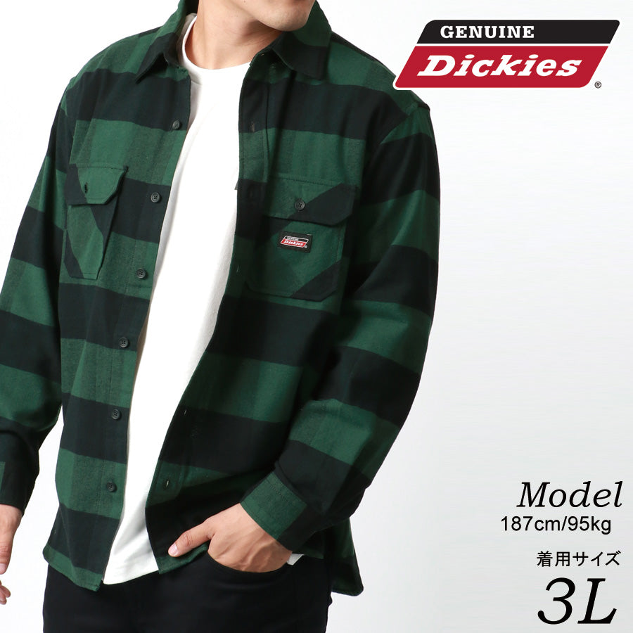 【大きいサイズ】GENUINE Dickies ジェニュインディッキーズ 大きいサイズ キングサイズ ワークシャツ チェック 長袖(6842280613)