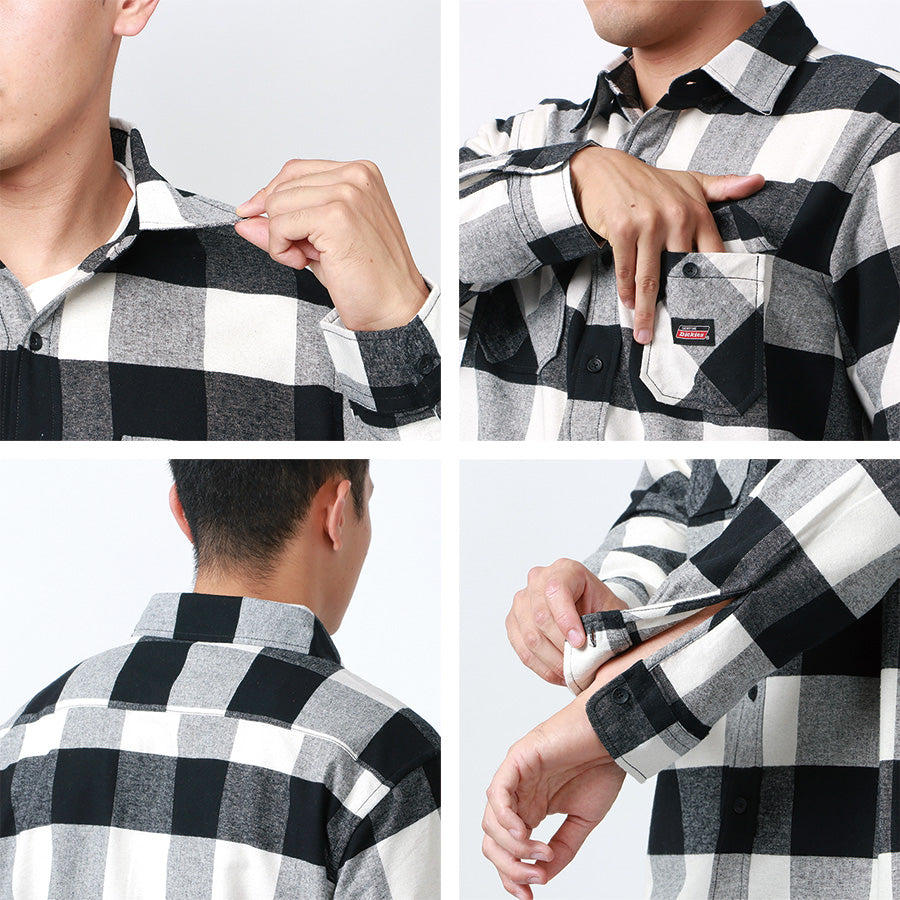 【大きいサイズ】GENUINE Dickies ジェニュインディッキーズ 大きいサイズ キングサイズ ワークシャツ チェック 長袖(6842280613)