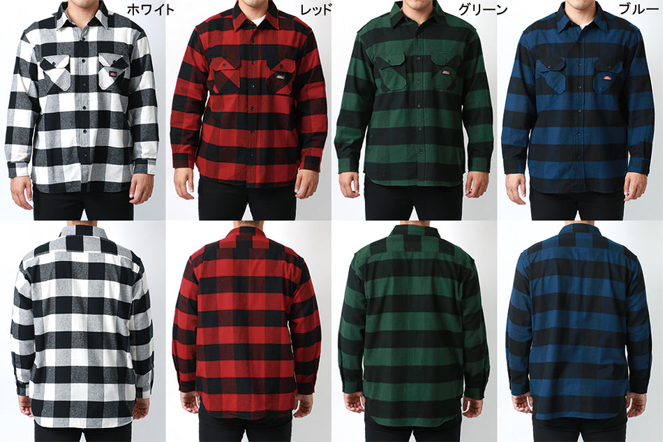 【大きいサイズ】GENUINE Dickies ジェニュインディッキーズ 大きいサイズ キングサイズ ワークシャツ チェック 長袖(6842280613)