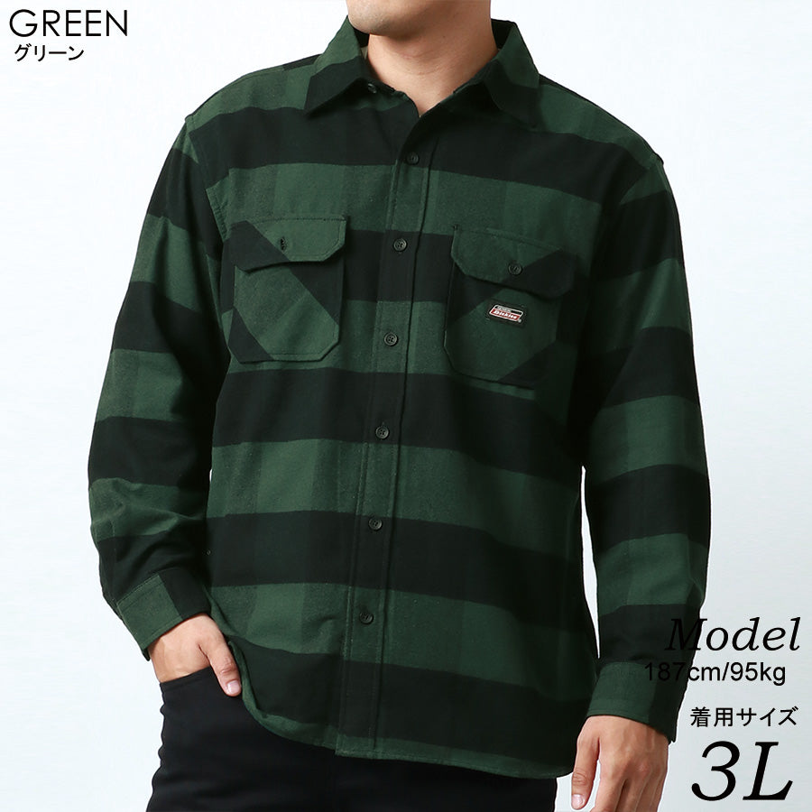 【大きいサイズ】GENUINE Dickies ジェニュインディッキーズ 大きいサイズ キングサイズ ワークシャツ チェック 長袖(6842280613)