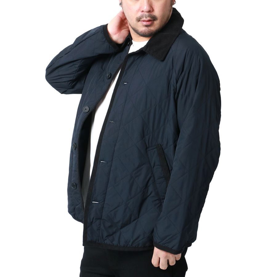 【大きいサイズ】marukawa キルティングジャケット メンズ 大きいサイズ 秋冬 中綿 無地 コーデュロイ 切替え アウター コート ジャケット キルト あったか 防寒 シンプル(6852280658)