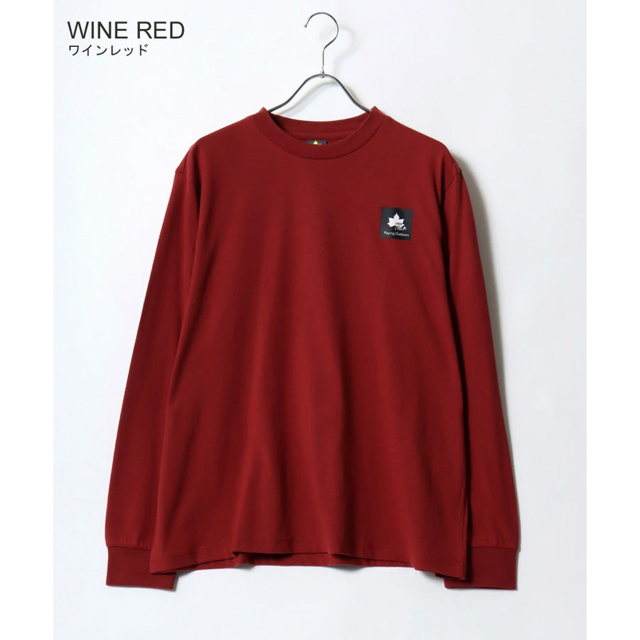 LOGOS park ロゴスパーク Tシャツ 長袖 メンズ レディース ユニセックス ワンポイント ボックス ロゴ ブランド ロンT アウトドア カットソー トップス リサイクル天竺 ベーシック(0112281291)