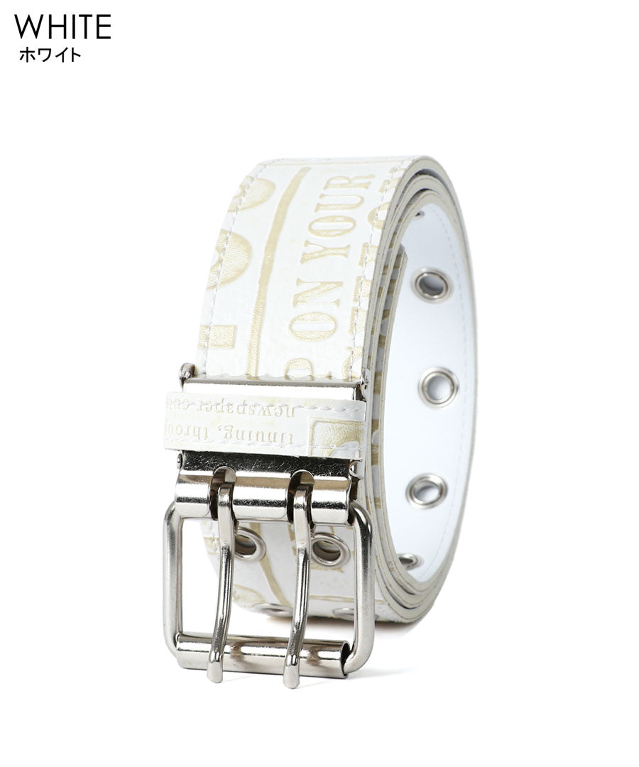 MRU エムアールユー ベルト メンズ PUレザー ダブルピン Wピンベルト ロングベルト ハトメベルト 革ベルト 日本製(7718490279)