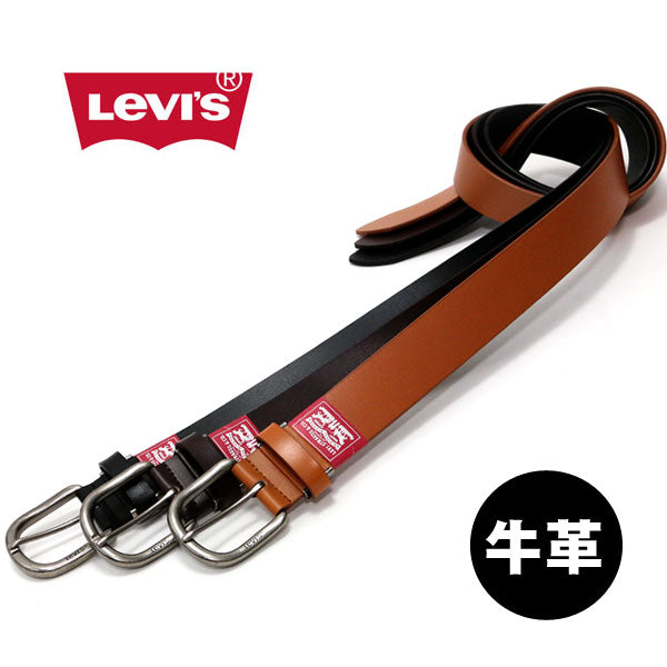 Levi's リーバイス 本革 牛革 レザー ベルト ビジネスベルト(7718990003)