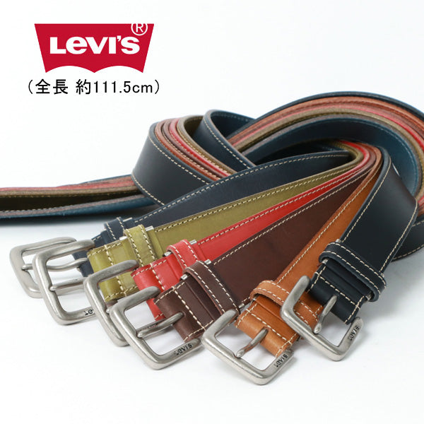 Levi's リーバイス リアルレザー 本革 牛革 ステッチ カジュアルベルト(7718990014)