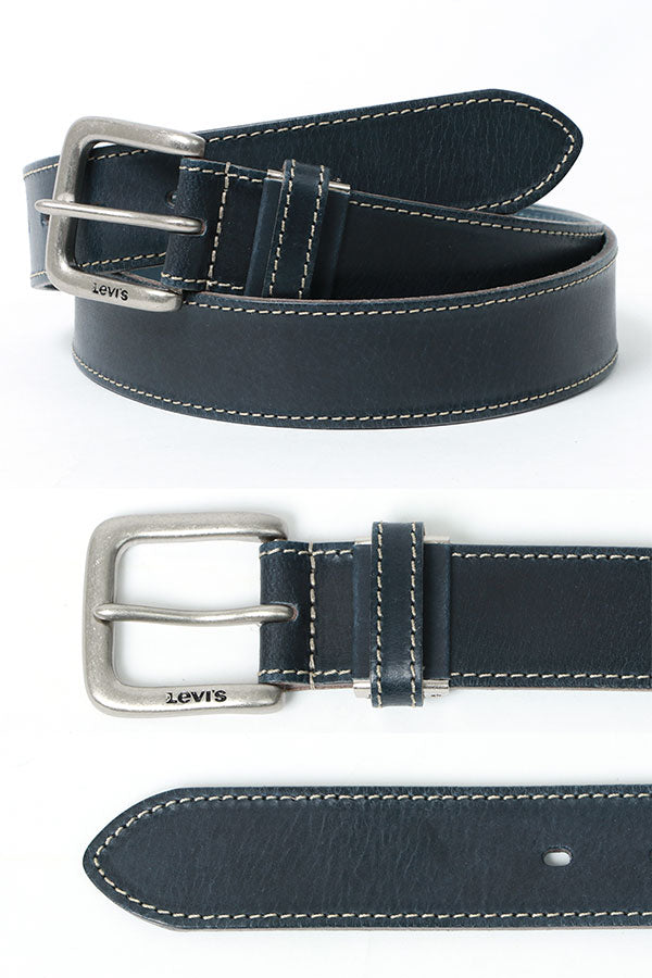 Levi's リーバイス リアルレザー 本革 牛革 ステッチ カジュアルベルト(7718990014)