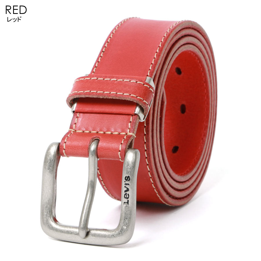 Levi's リーバイス リアルレザー 本革 牛革 ステッチ カジュアルベルト(7718990014)