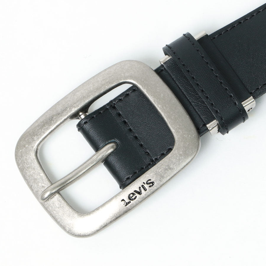 Levi's リーバイス ベルト 本革 レザー 床革 レザーベルト 牛革ベルト 革ベルト ロゴ(7718990015)