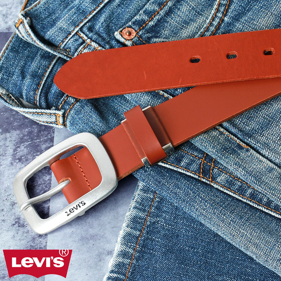 Levi's リーバイス 牛革ベルト 革ベルト おしゃれ カジュアル レザー 牛革 レザーベルト(7718990036)