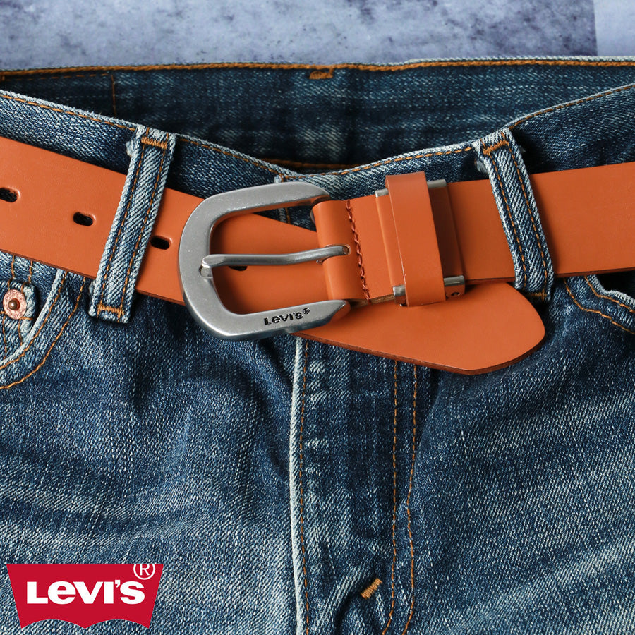 Levi's リーバイス 牛革ベルト 革ベルト おしゃれ カジュアル レザー 牛革(7718990038)