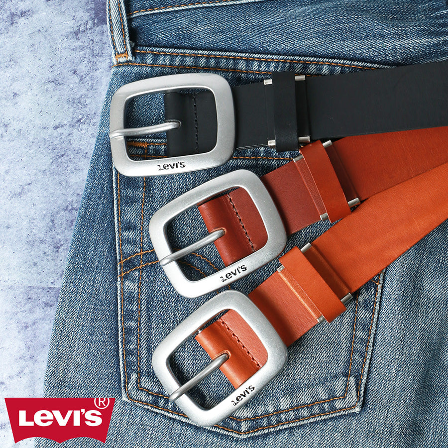 Levi's リーバイス 革ベルト カジュアル レザー 牛革 レザーベルト 牛革ベルト(7718990042)