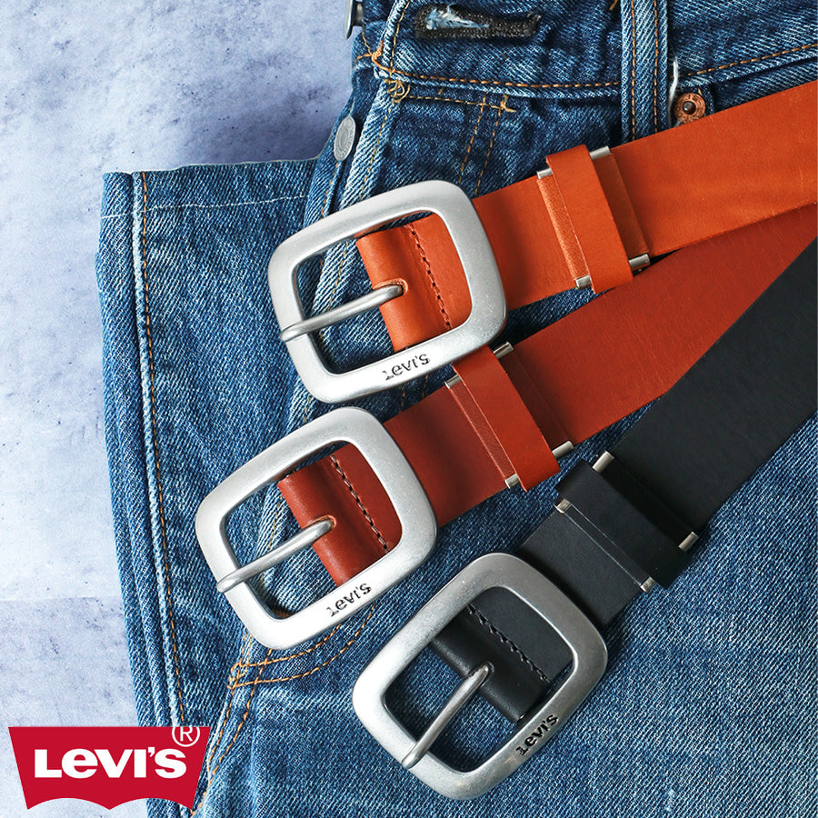 Levi's リーバイス 革ベルト カジュアル レザー 牛革 レザーベルト 牛革ベルト(7718990042)