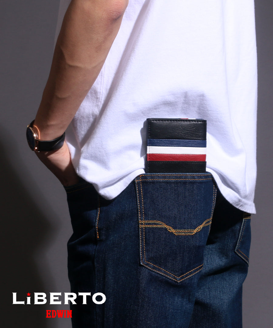 LiBERTO EDWIN リベルト エドウィン 財布 長財布 長サイフ 合成皮革 トリコロール(7738490043)
