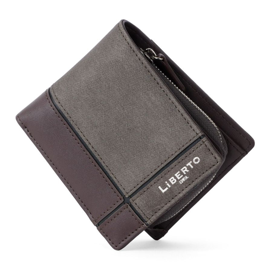 LiBERTO EDWIN リベルト エドウィン サイフ メンズ 父の日 ギフト 財布 二つ折り財布 PUレザー L字ファスナー 大容量 小銭入れ ウォレット コンパクト(7738490073)