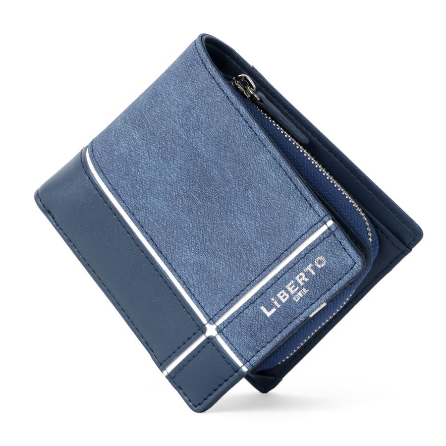 LiBERTO EDWIN リベルト エドウィン サイフ メンズ 父の日 ギフト 財布 二つ折り財布 PUレザー L字ファスナー 大容量 小銭入れ ウォレット コンパクト(7738490073)