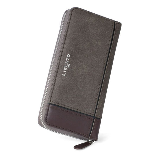 LiBERTO EDWIN リベルトエドウィン 財布 メンズ 長財布 クロス 切替え 長サイフ ラウンドファスナー 合成皮革(7738490074)