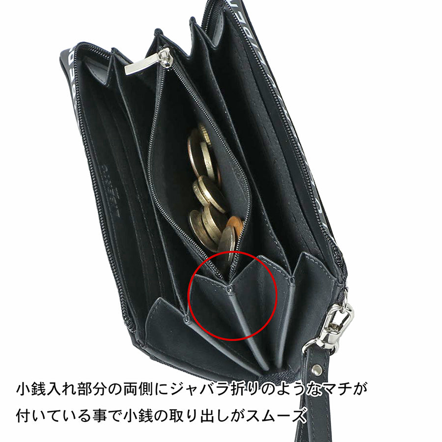 LiBERTO EDWIN リベルト エドウィン 長財布 合成皮革 ストラップ 長サイフ PUレザー ラウンドファスナー(7738490091)