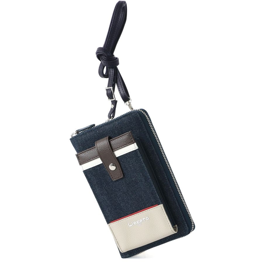 LiBERTO EDWIN リベルト エドウィン 財布 メンズ サイフ ネック ウォレット デニム ポーチ(7738490103)