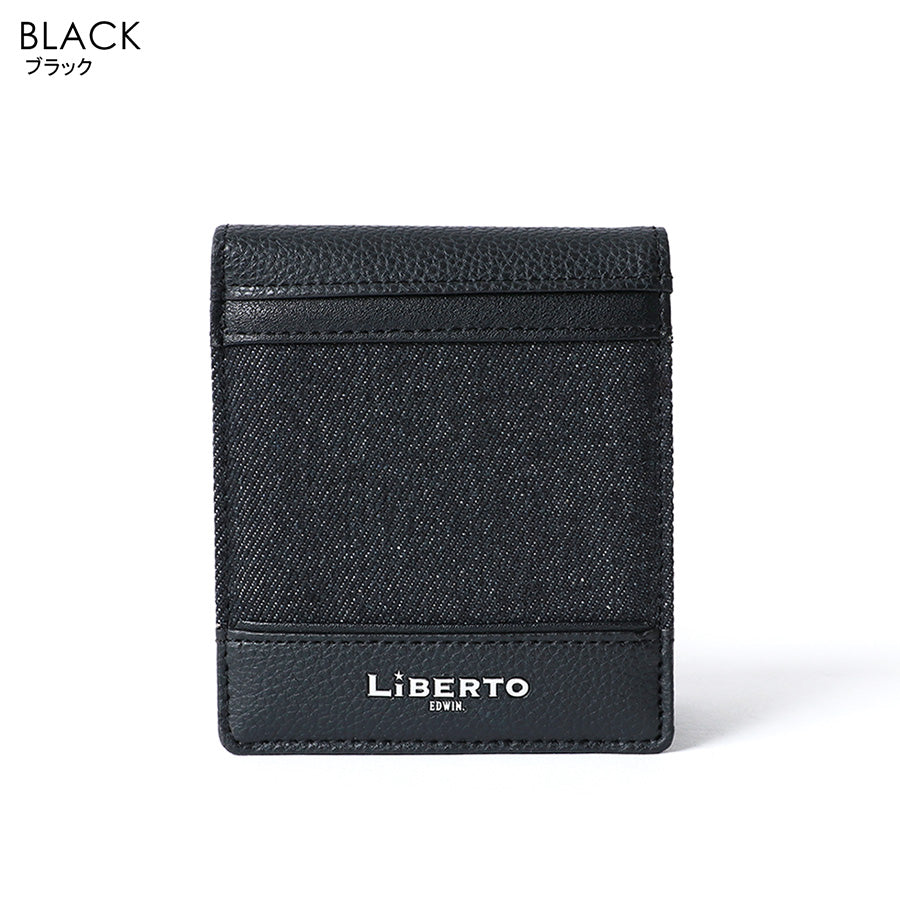 LiBERTO EDWIN リベルト エドウィン 財布 メンズ デニム 切替え 二つ折り財布 さいふ サイフ おしゃれ プレゼント(7738490110)