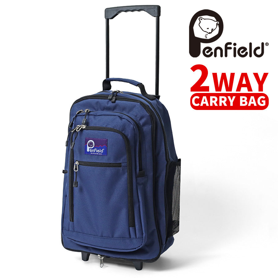 Penfield ペンフィールド キャリーバッグ リュック バックパック 2WAY メンズ レディース ユニセックス キャリーケース ブランド ロゴ 機内持ち込み可 バッグ容量34-42L マチ幅伸長可 キャスター カバー付き(7747320013)