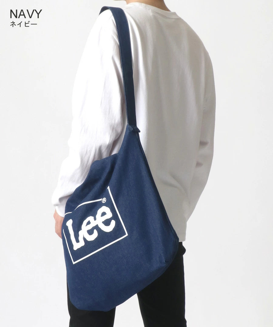 Lee リー ショルダーバッグ キャンバス 2WAY レディース メンズ ユニセックス トートバッグ ロゴプリント ミニボックスロゴ 刺繍 無地 バックポケット ミニポケット 収納 B4 大容量 通勤 通学 デイリーユース(7787840001)