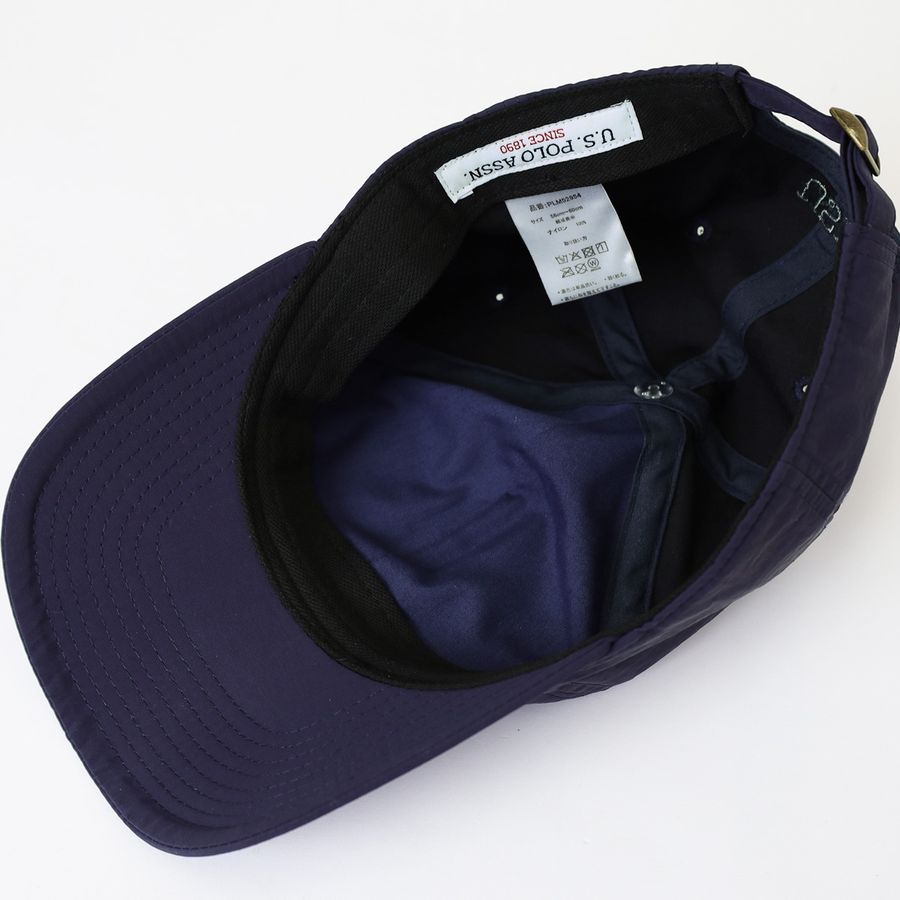 U.S. POLO ASSN. ユーエスポロアッスン ナイロンキャップ メンズ レディース ユニセックス ブランド ロゴ 刺繍 ローキャップ 撥水 吸水速乾 アジャスター付き サイズ調整可 カジュアル スポーツ(7817140011)