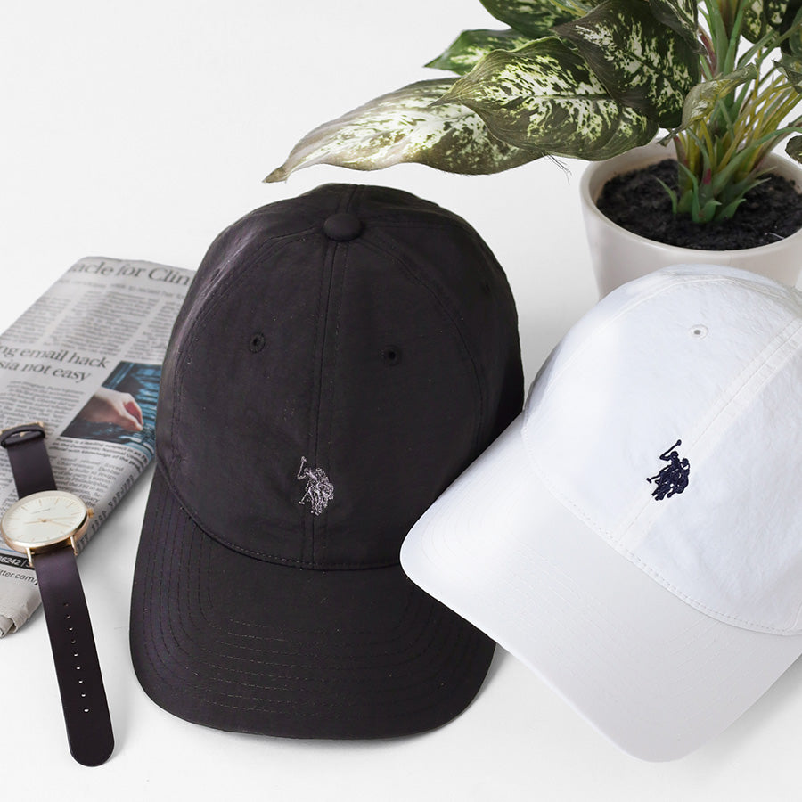 U.S. POLO ASSN. ユーエスポロアッスン ナイロンキャップ メンズ レディース ユニセックス ブランド ロゴ 刺繍 ローキャップ 撥水 吸水速乾 アジャスター付き サイズ調整可 カジュアル スポーツ(7817140011)