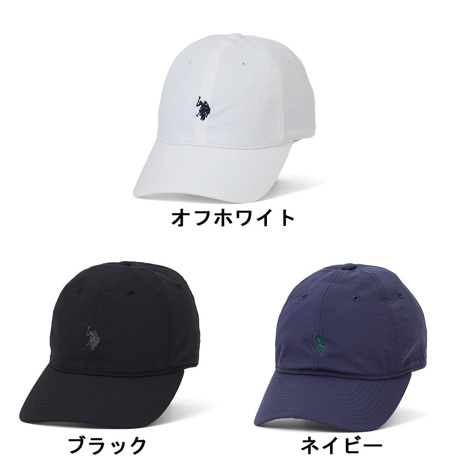 U.S. POLO ASSN. ユーエスポロアッスン ナイロンキャップ メンズ レディース ユニセックス ブランド ロゴ 刺繍 ローキャップ 撥水 吸水速乾 アジャスター付き サイズ調整可 カジュアル スポーツ(7817140011)