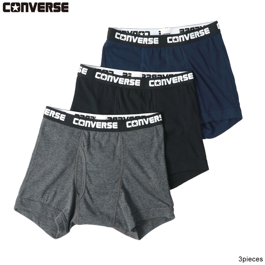 CONVERSE コンバース ボクサーパンツ 3枚セット 前開き 抗菌防臭 下着 パンツ インナー アンダーウエア(7821690022)