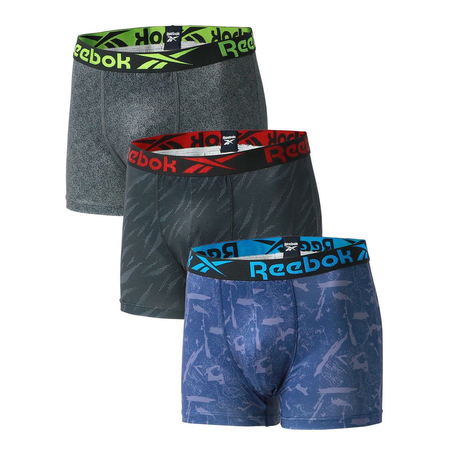 Reebok リーボック ボクサーパンツ メンズ 3枚組 前閉じ下着(7821690028)
