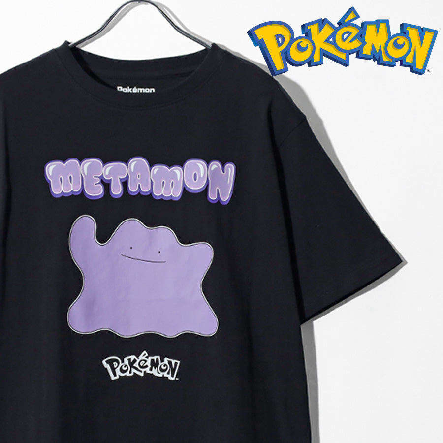 POKEMON ポケモン キャラクター プリント Tシャツ 半袖 メンズ レディース ユニセックス クルーネック 綿100 ピカチュウ ゲンガー メタモン イーブイ カビゴン ミミッキュ おしゃれ オシャレ(0117320153)