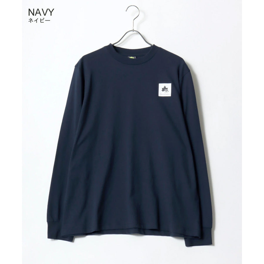 LOGOS park ロゴスパーク Tシャツ 長袖 メンズ レディース ユニセックス ワンポイント ボックス ロゴ ブランド ロンT アウトドア カットソー トップス リサイクル天竺 ベーシック(0112281291)