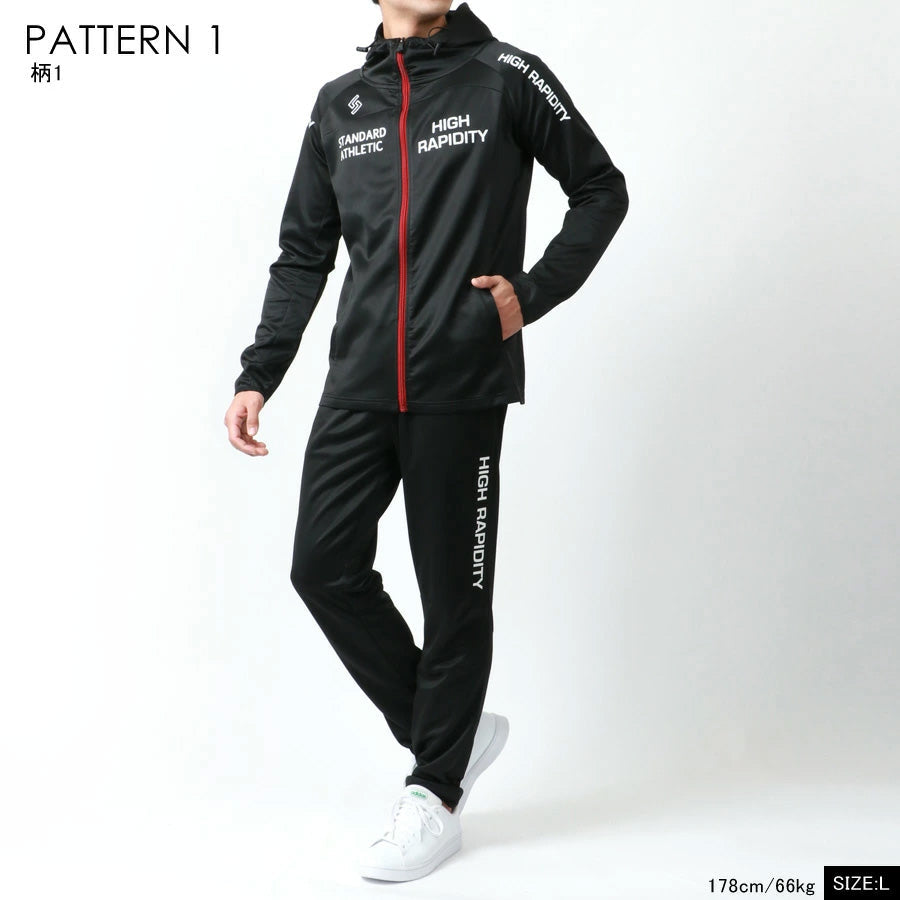 soleildor ソレイルドール スポーツウェア メンズ ジャージ 上下 セットアップ トレーニングウェア ブランド おしゃれ トップス パンツ 長袖 大きいサイズ ゆったり(0162210002)