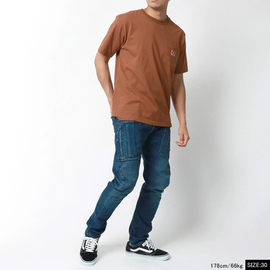 Jeanism EDWIN ジーニズム エドウィン カーゴパンツ ジーンズ メンズ デニムパンツ ジーパン スリム ゆったり アメカジ ストレッチ 大きいサイズ 3D 立体裁断 レギュラーパンツ ズボン ウォッシュ加工 テーパード(4171500018)