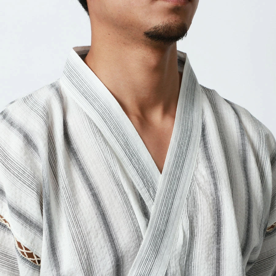 marukawa 甚平 甚兵衛 メンズ 涼しい おしゃれ 大きいサイズ じんべい jinbei しじら織 生地 半袖 上下セット 綿100 和服 和装 ルームウェア お祭り 花火大会 イベント(3192210014)