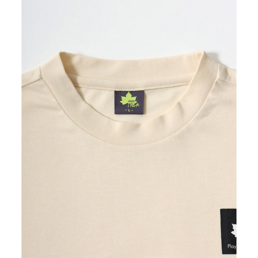 LOGOS park ロゴスパーク Tシャツ 長袖 メンズ レディース ユニセックス ワンポイント ボックス ロゴ ブランド ロンT アウトドア カットソー トップス リサイクル天竺 ベーシック(0112281291)