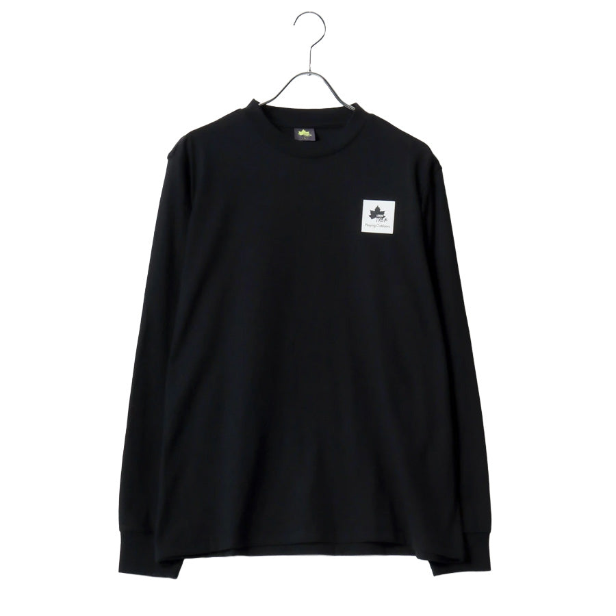 LOGOS park ロゴスパーク Tシャツ 長袖 メンズ レディース ユニセックス ワンポイント ボックス ロゴ ブランド ロンT アウトドア カットソー トップス リサイクル天竺 ベーシック(0112281291)