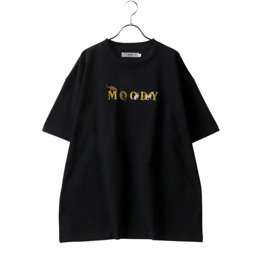SITRY シトリー Tシャツ 半袖 メンズ レディース ユニセックス 綿100 別注 オーバーサイズ ビッグシルエット ワイドシルエット アニマル ゴースト ワンポイント刺繍 カットソー トップス(0115130027)