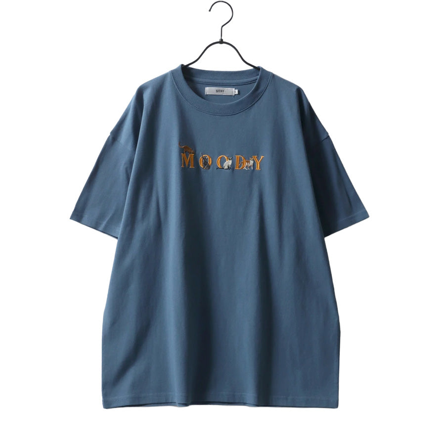 SITRY シトリー Tシャツ 半袖 メンズ レディース ユニセックス 綿100 別注 オーバーサイズ ビッグシルエット ワイドシルエット アニマル ゴースト ワンポイント刺繍 カットソー トップス(0115130027)