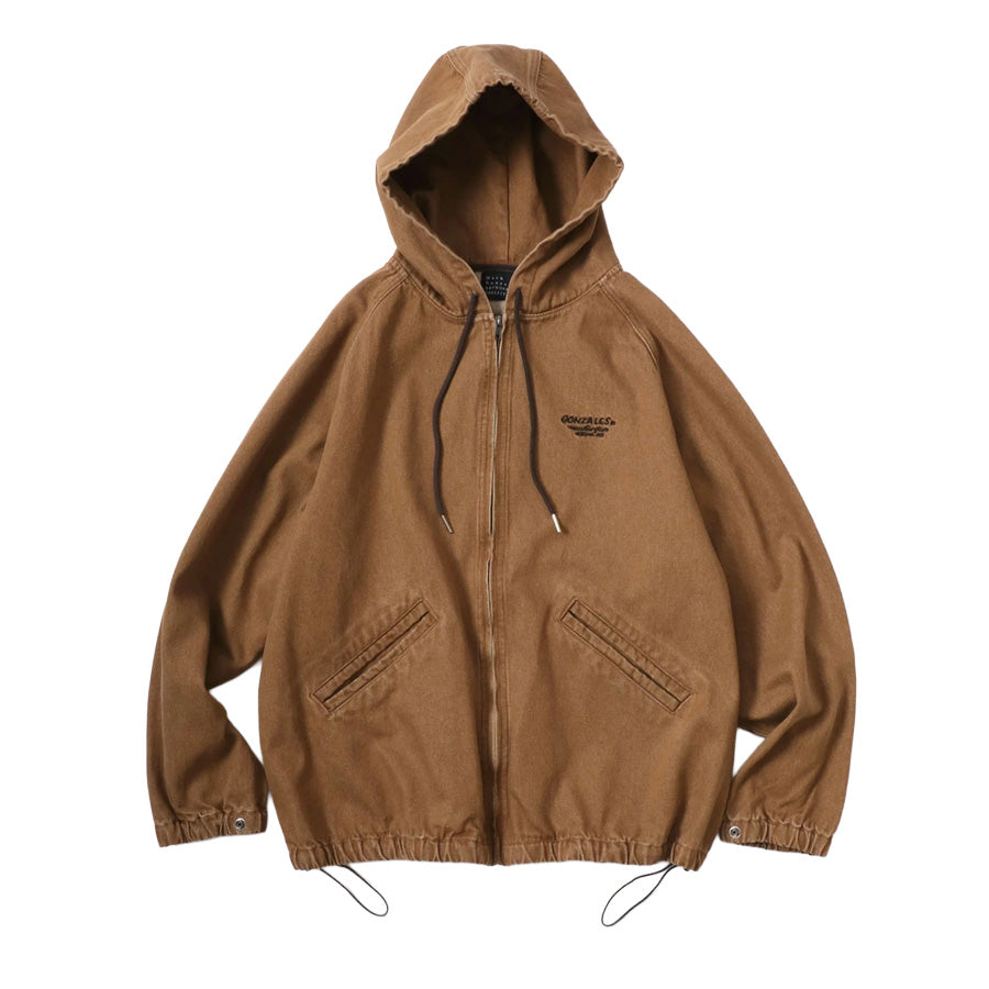 Mark Gonzales マークゴンザレス デニムジャケット メンズ フーディ 別注 オーバーサイズ デニム リアルツリーカモ ジップアップパーカー 総柄パーカー(3135030002)