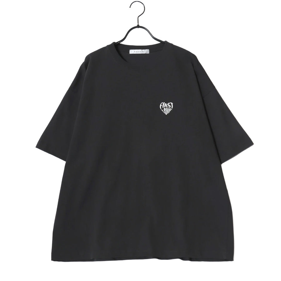 Lazar ラザル Tシャツ メンズ レディース ユニセックス 半袖 ロゴ ワンポイント 刺繍 ビッグシルエット オーバーサイズ ハート柄 カットソー(0115030058)