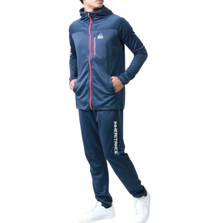 soleildor ソレイルドール スポーツウェア おしゃれ ジャージ メンズ 上下 セットアップ トレーニングウェア ブランド トップス パンツ 長袖 大きいサイズ(0162210003)