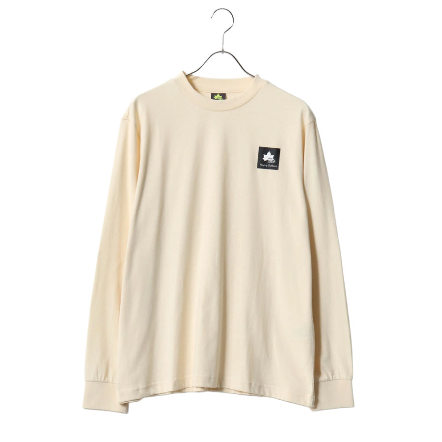 LOGOS park ロゴスパーク Tシャツ 長袖 メンズ レディース ユニセックス ワンポイント ボックス ロゴ ブランド ロンT アウトドア カットソー トップス リサイクル天竺 ベーシック(0112281291)