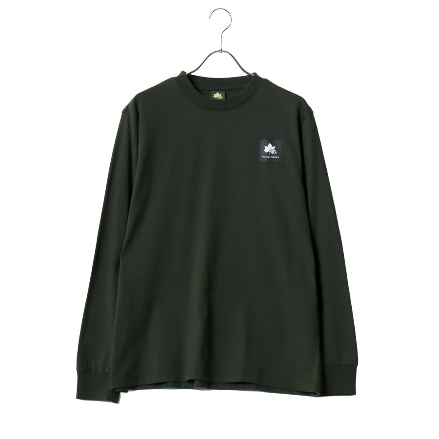 LOGOS park ロゴスパーク Tシャツ 長袖 メンズ レディース ユニセックス ワンポイント ボックス ロゴ ブランド ロンT アウトドア カットソー トップス リサイクル天竺 ベーシック(0112281291)