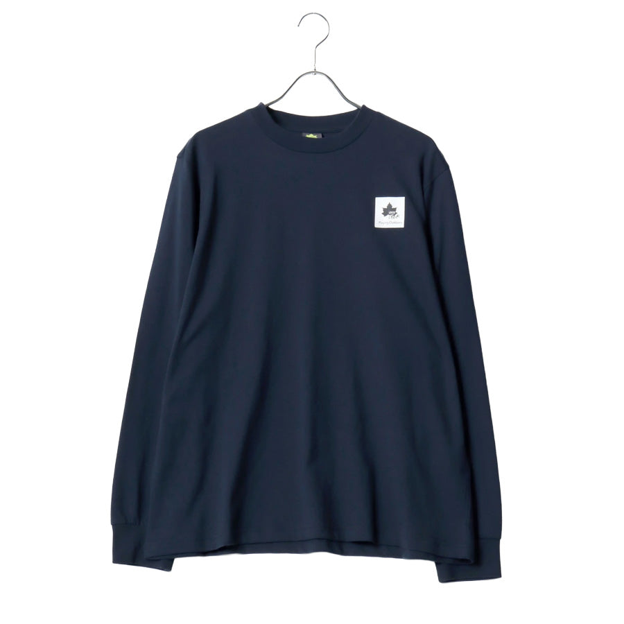 LOGOS park ロゴスパーク Tシャツ 長袖 メンズ レディース ユニセックス ワンポイント ボックス ロゴ ブランド ロンT アウトドア カットソー トップス リサイクル天竺 ベーシック(0112281291)