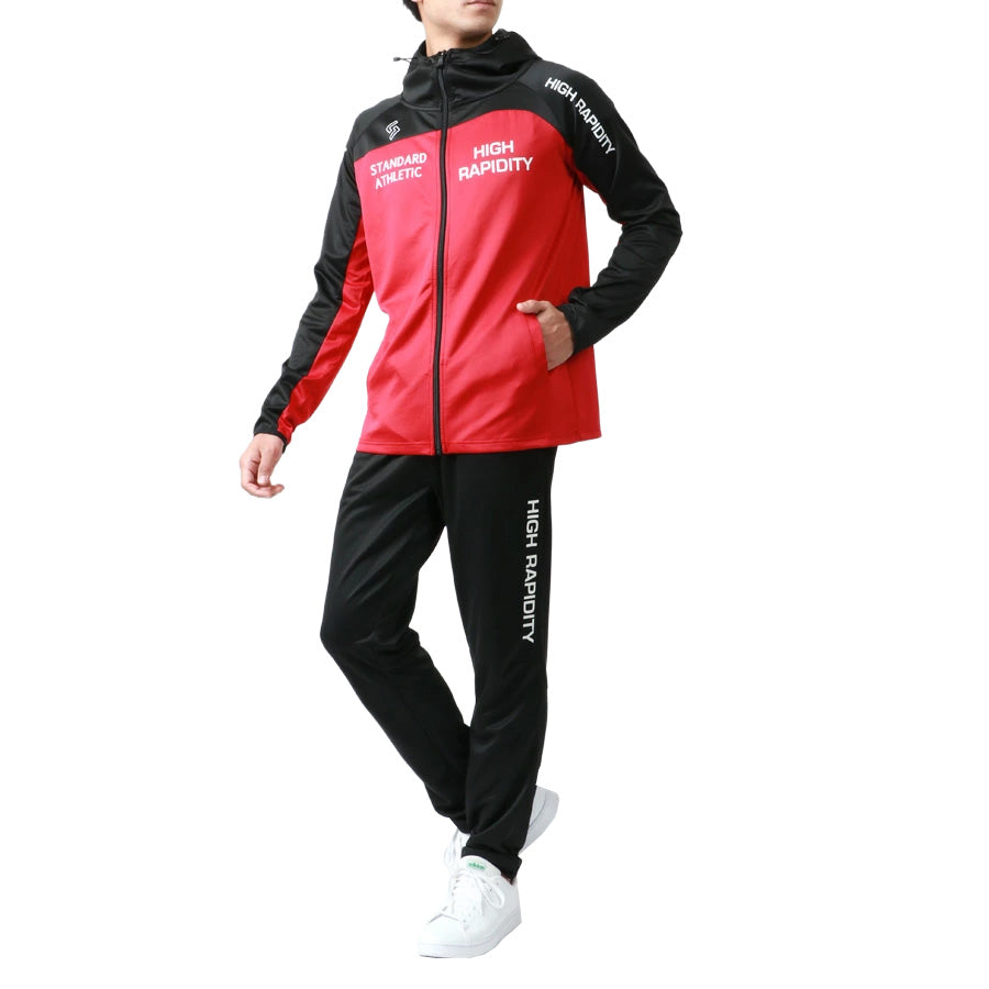 soleildor ソレイルドール スポーツウェア メンズ ジャージ 上下 セットアップ トレーニングウェア ブランド おしゃれ トップス パンツ 長袖 大きいサイズ ゆったり(0162210002)