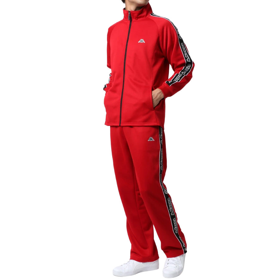 kappa カッパ ジャージ 上下 メンズ セットアップ スポーツウェア トレーニングウェア ブランド おしゃれ トップス パンツ 長袖 大きいサイズ ゆったり かっこいい ランニングウェア(0162520002)