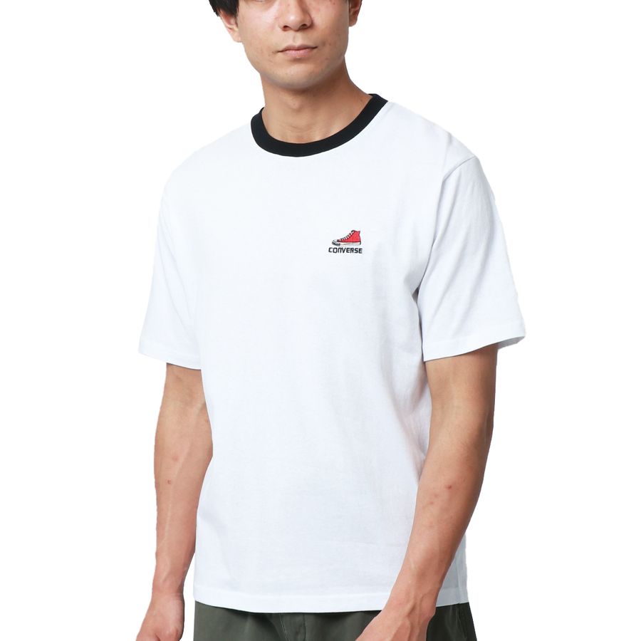 CONVERSE コンバース ワンポイント シューズ 刺繍 Tシャツ(0112281094)